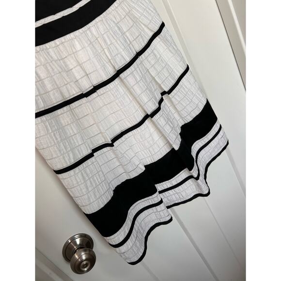 The Limited Women's Striped Strapless Mini Dress Cocktail White Black Size 0 - Picture 6 of 12